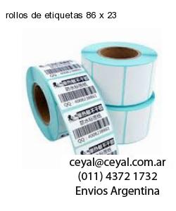 rollos de etiquetas 86 x 23
