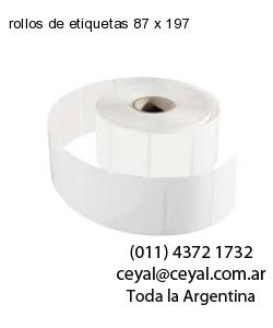 rollos de etiquetas 87 x 197