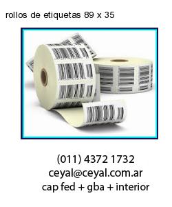 rollos de etiquetas 89 x 35