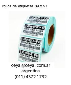 rollos de etiquetas 89 x 97