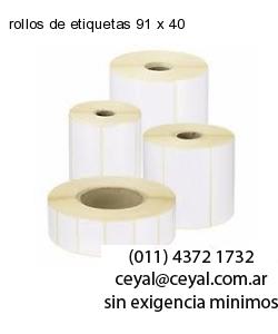 rollos de etiquetas 91 x 40