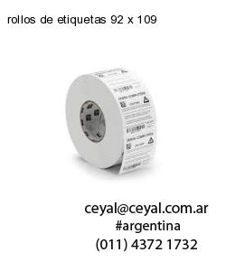 rollos de etiquetas 92 x 109