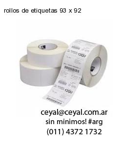 rollos de etiquetas 93 x 92