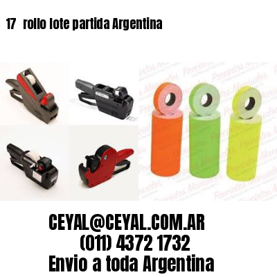 17 	rollo lote partida Argentina