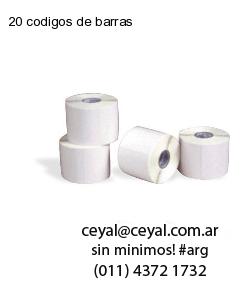 20 codigos de barras