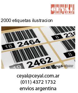 2000 etiquetas ilustracion