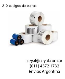 210 codigos de barras