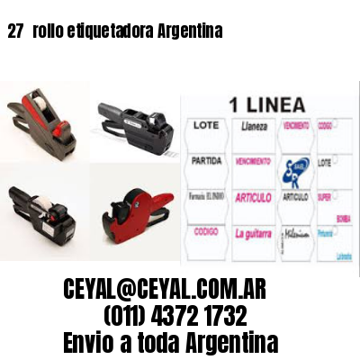 27 	rollo etiquetadora Argentina