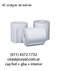 40 codigos de barras
