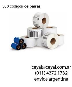 500 codigos de barras