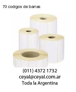 70 codigos de barras
