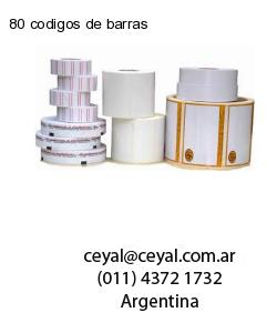 80 codigos de barras