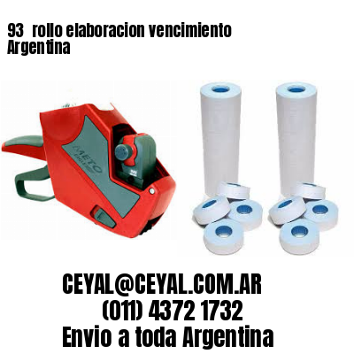 93 	rollo elaboracion vencimiento Argentina