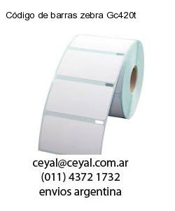 Código de barras zebra Gc420t