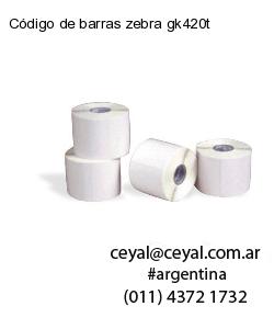 Código de barras zebra gk420t