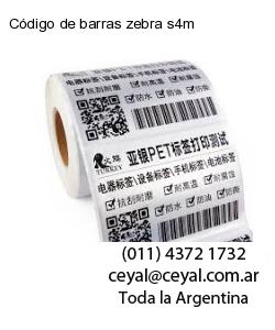 Código de barras zebra s4m