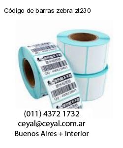 Código de barras zebra zt230