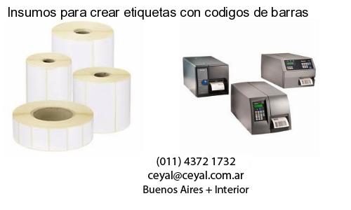 Insumos para crear etiquetas con codigos de barras