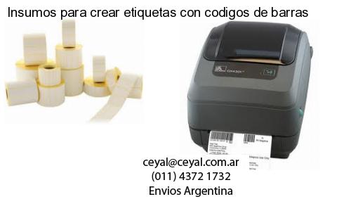 Insumos para crear etiquetas con codigos de barras