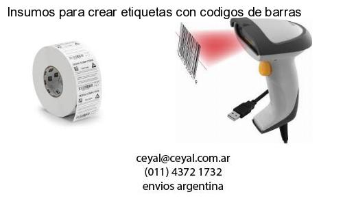 Insumos para crear etiquetas con codigos de barras