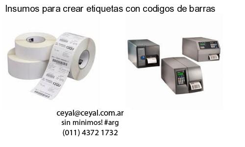 Insumos para crear etiquetas con codigos de barras