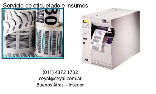 Servicio de etiquetado e insumos