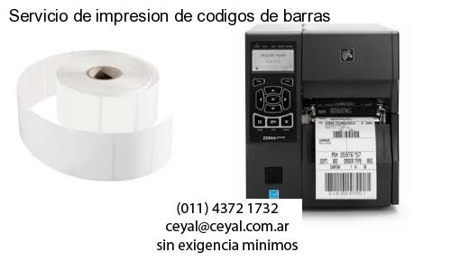 Servicio de impresion de codigos de barras