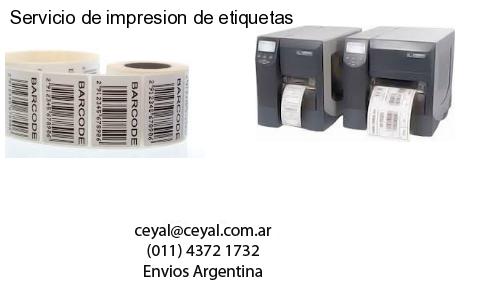 Servicio de impresion de etiquetas