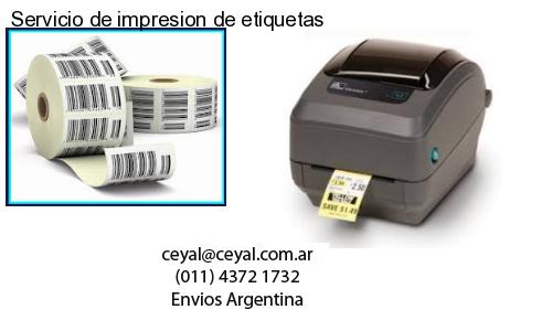 Servicio de impresion de etiquetas