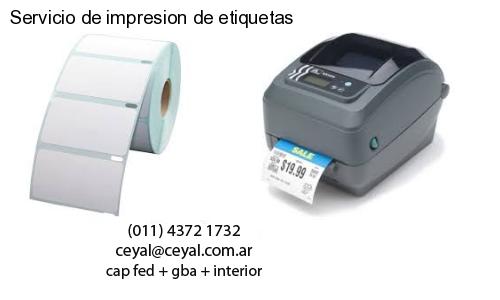 Servicio de impresion de etiquetas