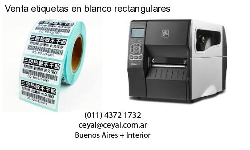 Venta etiquetas en blanco rectangulares