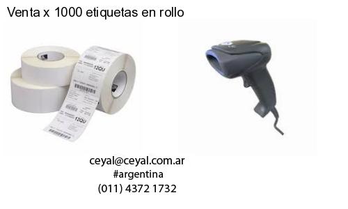 Venta x 1000 etiquetas en rollo
