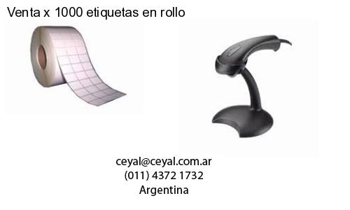 Venta x 1000 etiquetas en rollo