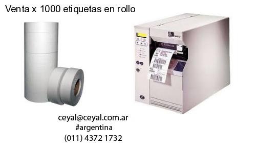 Venta x 1000 etiquetas en rollo