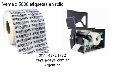 Venta x 5000 etiquetas en rollo