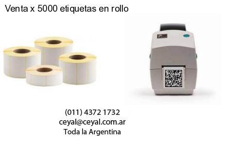 Venta x 5000 etiquetas en rollo