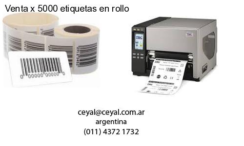 Venta x 5000 etiquetas en rollo