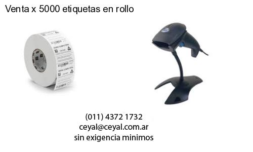 Venta x 5000 etiquetas en rollo