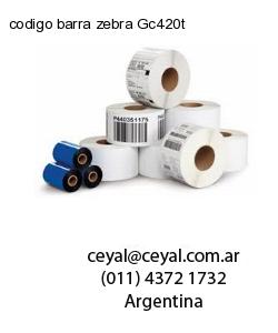 codigo barra zebra Gc420t