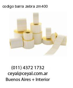 codigo barra zebra zm400