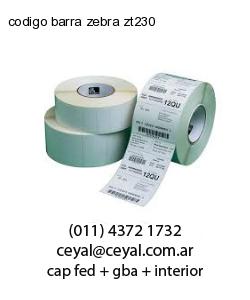 codigo barra zebra zt230