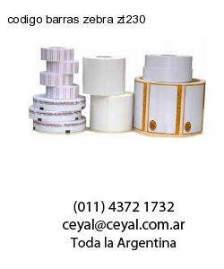 codigo barras zebra zt230