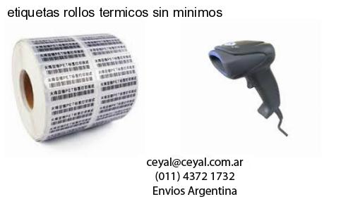 etiquetas rollos termicos sin minimos