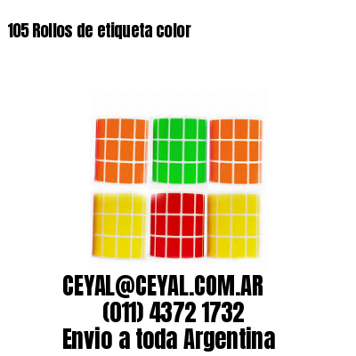 105 Rollos de etiqueta color