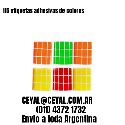 115 etiquetas adhesivas de colores