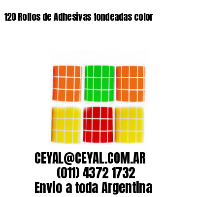 120 Rollos de Adhesivas fondeadas color