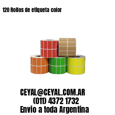 120 Rollos de etiqueta color