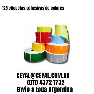 125 etiquetas adhesivas de colores