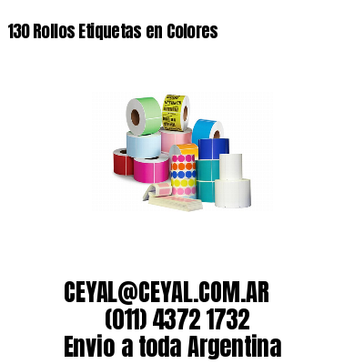 130 Rollos Etiquetas en Colores