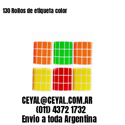 130 Rollos de etiqueta color
